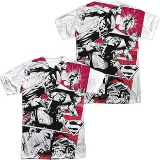 Gildan Superman Angry Red (Front/Back Print) Short Sleeve Adult 100% Poly Crew Tee / T-Shirt