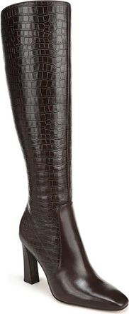Favorite Daughter Hadley Croc Embossed Leather Knee High Boot in Coffee Bean at Nordstrom, Size 9.5