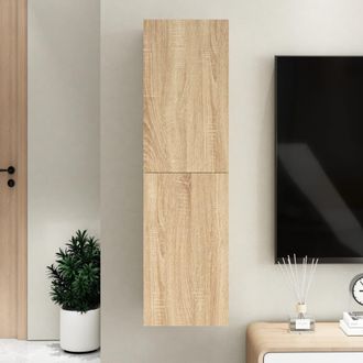 vidaXL Vidaxl - Mueble De Tv Madera Contrachapada Color Roble 30,5x30x110 Cm