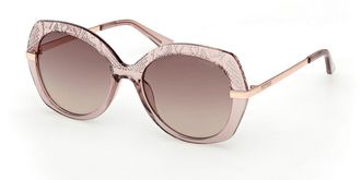 Guess GU00215 57F Womens Sunglasses Brown Size 55