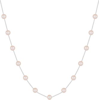 Splendid Pearls Silver 6-6.5Mm Pearl Necklace