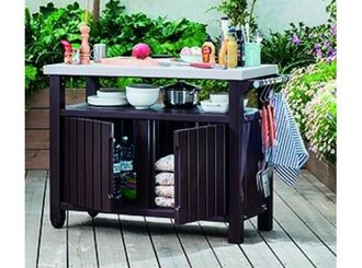 Keter Mesa Barbacoa Resina Marron Ext. 124 X 54 X 90 Cm