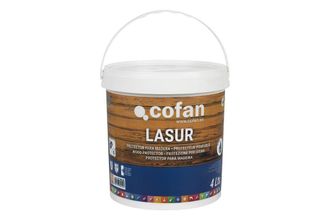 cofan Lasur Protector Al Agua Para Madera Mate Incoloro 4 L, Recubrimiento De Acci&oacute;n Impregnante Que Deja Un Acabado a Poro Abierto Y Que No Crea Capa, Perm