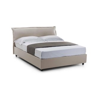 Talamo Italia Dmora - Cama Matrimonial Dbidaou, Cama Contenedor Con Funda Extra&iacute;ble Con Cabecero Tapizado Y Estructura De Cama, 100% Made In Italy, Con Colch&oacute;n De C