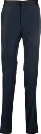Canali Broeken, Heren, Blauw, 4Xl, Wol, Chino Broeken
