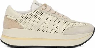 Premiata Womens Beth Coin 8171 Platform Mesh Sneaker In Cream