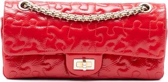 Chanel 2008-2009 Reissue 2.55 Crackled Patent Puzzle East West Double Flap shoulder bag - Rosso