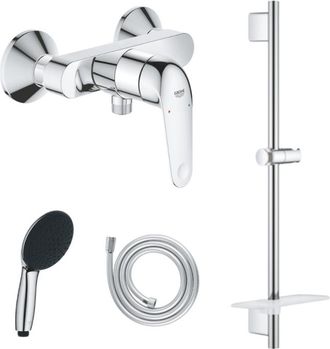GROHE Conjunto Grifer&iacute;a Mec&aacute;nica Ducha Grohe Swift 2023 + Teleducha Vitalio Start 110 + Barra Vitalio Smartactive Quickflix + Flexible