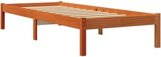 vidaXL Estructura de cama sin colchón madera de pino marrón 90x200 cm vidaXL