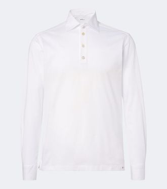 Kiton Cotton poplin polo top