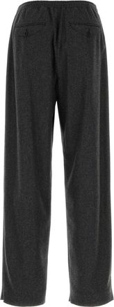 Jil Sander Mens Graphite Flannel Cotton Trouser Gray