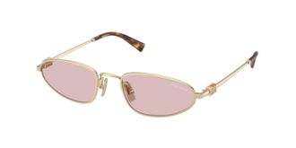 Miu Miu Pink Oval Ladies Sunglasses MU A52S ZVN4I0 52