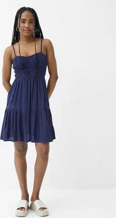 Twik Womens Ruching and ruffles dress