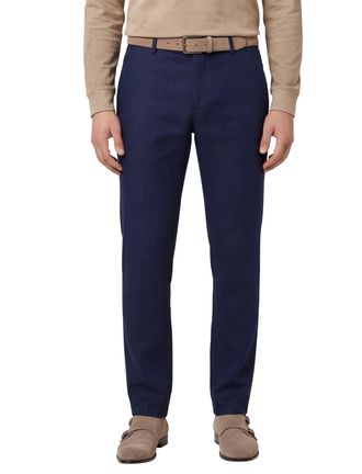 Gardeur pantalon Trevi-3 blauw tapered fit effen