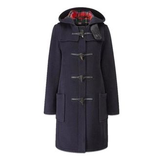 Gloverall Vintage Duffle Coat Navy Royal Stewart - Heren - Mantel - Blauw - XS - Wol - Jassen