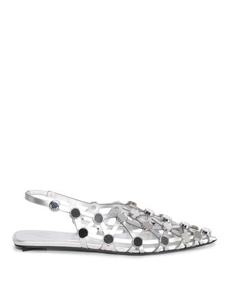 The Attico Grid Ballerina Silver