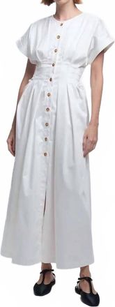 Kika Vargas Dena Midi Dress In White