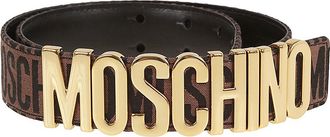 Moschino Plaque logo belt