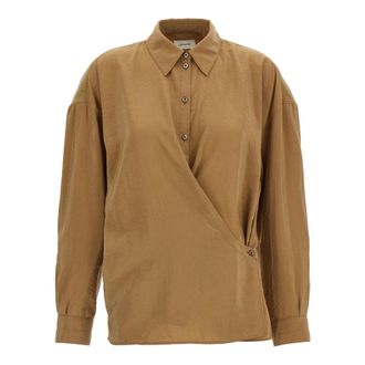 Christophe Lemaire Dames, Blouses & Shirts, Beige, Maat: XS Zijde