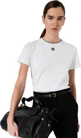 Gerard Darel Maiane Monogram Logo T-Shirt in White at Nordstrom, Size X-Small