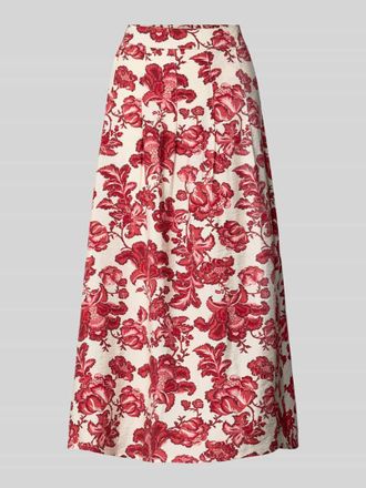 Ichi Midirock aus Viskose-Mix Modell GILVIS in Rot, Gr&ouml;&szlig;e 34