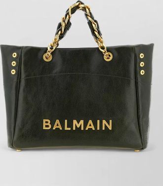Balmain 1945 soft large chain handle tote bag