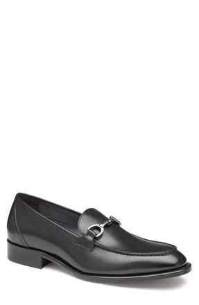 Johnston & Murphy Ellsworth Bit Loafer in Black Italian Calfsk at Nordstrom, Size 10.5