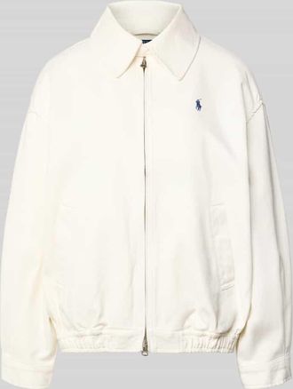 Polo Ralph Lauren Regular Fit Bomberjacke aus reiner Baumwolle in Ecru, Gr&ouml;&szlig;e XL