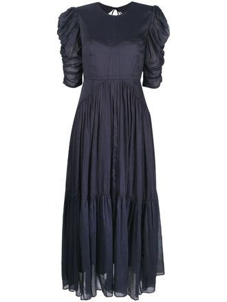 Isabel Marant Abito con maniche a palloncino - Blu