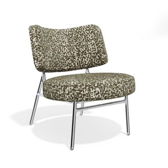 Sia Home Sill&oacute;n de sal&oacute;n tejido texturizado con estampado caqui