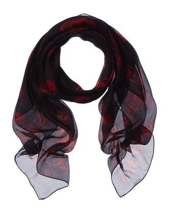 スカーフ alexander mcqueen Printed twill foulard (8164333001Q 6168) Alexander McQueen Floral silk twill scarf Alexander McQueen