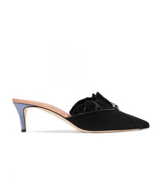 Marco De Vincenzo Ruched Satin Mules Size 40