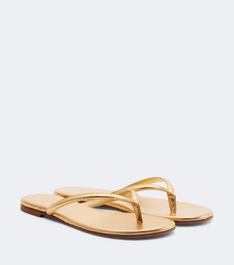 Gianvito Rossi Sandalias Calypso de piel metalizada