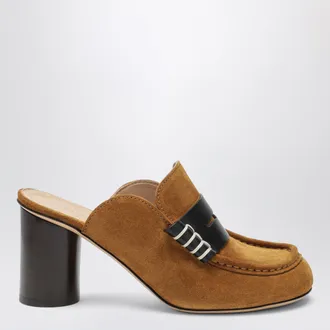 J.W.Anderson Caramel and black leather heeled moccasin