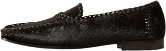 Hereu Zwarte Kalfshaar Stijlvolle Schoenen - Dames - Loafers - Zwart - 36 EU - Leer - Schoenen