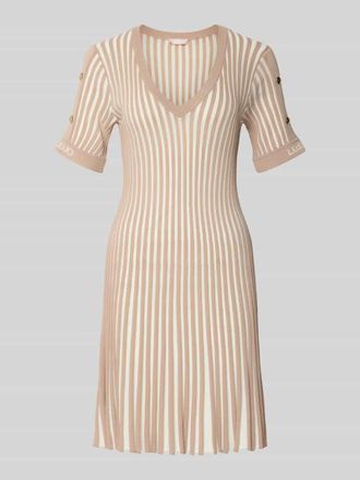 Liu Jo Minikleid mit gerippten Abschl&uuml;ssen in Sand, Gr&ouml;&szlig;e XXL