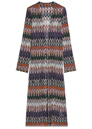 Missoni Chevron Fine-knit Shirt Cardigan - Multicoloured - 38 (UK6 / XS)
