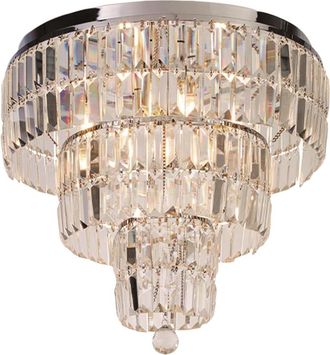 Searchlight Exklusiver, dimmbarer Kronleuchter Empire Silber/ Klar - 6-flammig