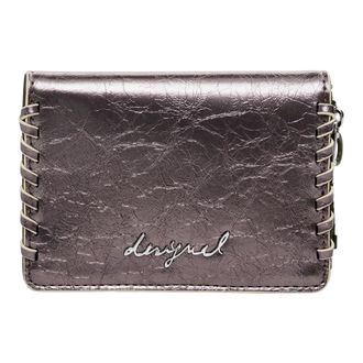 Desigual Greta Tiny Zip Capsule Wallet - Dames - Portefeuilles - Bruin - ONE Size - Polyester - Accessoires