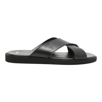 HUGO BOSS Hugo, Sliders, male, Black, Size: 13 US Ecoleather Sandals