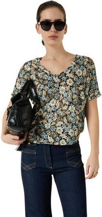 Gerard Darel Malinae Floral Print T-Shirt in Jeans at Nordstrom, Size X-Large