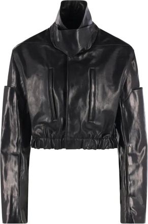 Rick Owens Chaqueta de cuero Stiff - Jackets - Mujer - Negro - S