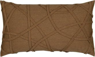 Elaine Smith Illusion Handmade dimensional applique Indoor & Outdoor Woven Accent Pillow in Teak at Nordstrom, Size 12X20