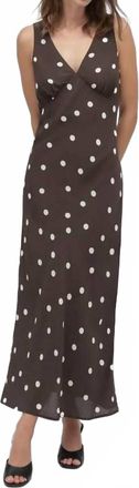 Favorite Daughter The Anyday Anytime Dress In Espresso Polka Dot