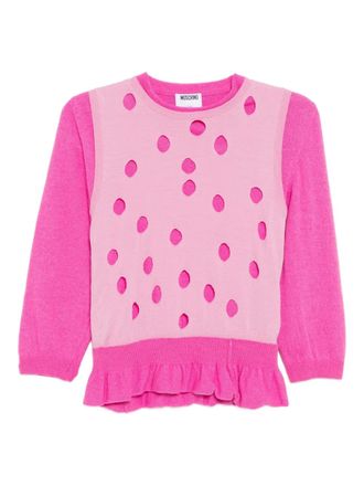 Moschino layered jumper - women - Wool/Viscose/Polyamide/Virgin Wool/Cashmere - 40 - Pink