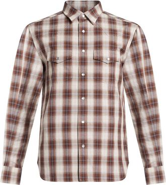 Tom Ford Camicia a quadri - Marrone