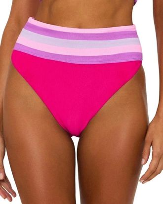 Beach Riot Millie Bikini Bottom Womens Multicolor Colorblock High Waist JZZ948