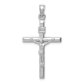 Diamond2Deal 14k Gold Hollow Crucifix Pendant