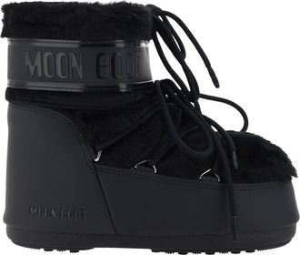 Moon Boot Womens Icon Low Faux Fur Boots Black Upper: Modacrylic