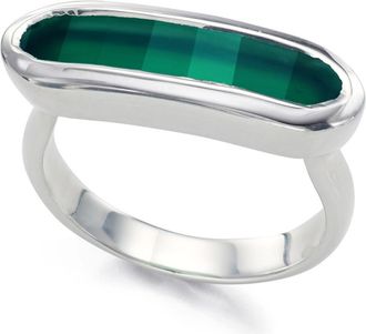 Monica Vinader Baja Green Onyx Ring in Sterling Silver at Nordstrom Rack, Size 6.5